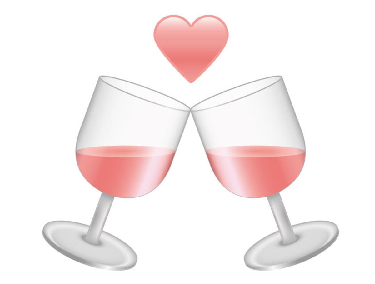 emoticon pinkwine vino rosè